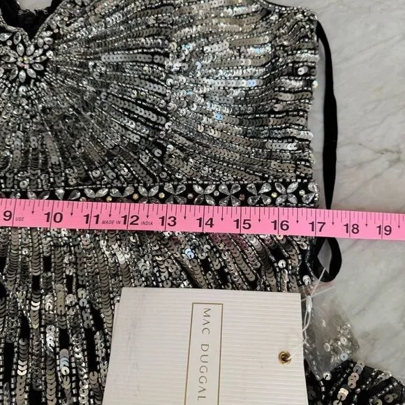 Mac Duggal 5483 - Sleeveless Sequin Evening Dress size 12 NWT